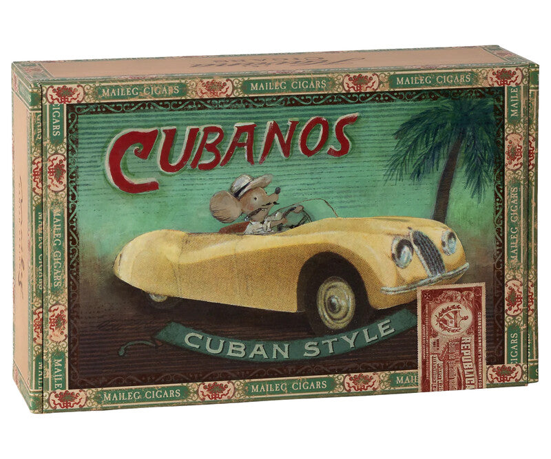 Grandma and grandpa mice in cigarbox