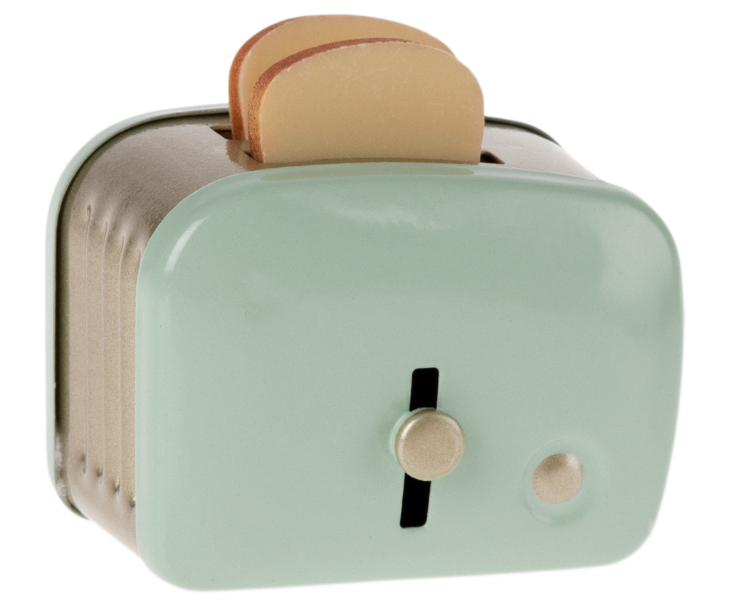 Miniature Toaster & Bread, Mint