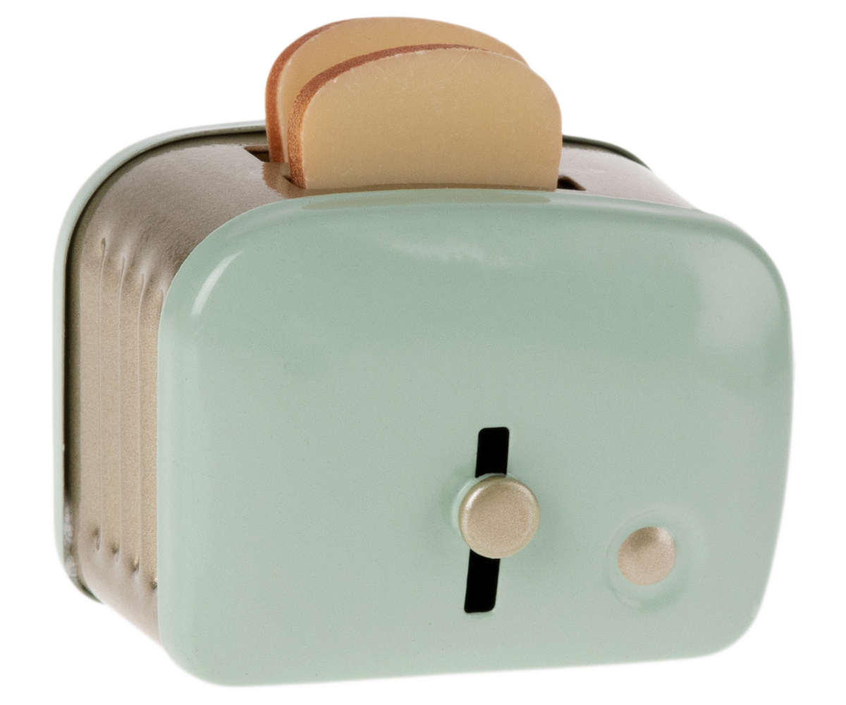 Miniature Toaster & Bread, Mint