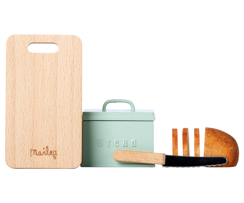 Bread Box w/ Utensils, Miniature