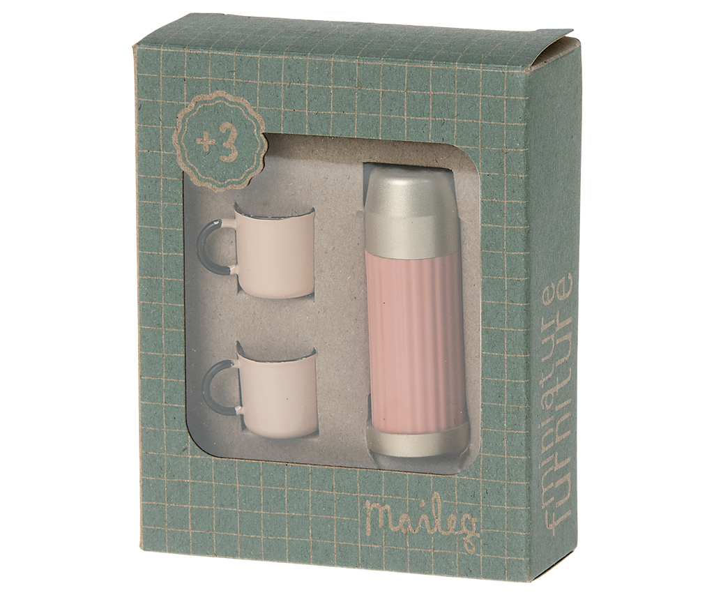 Thermos and Cups - Soft Coral