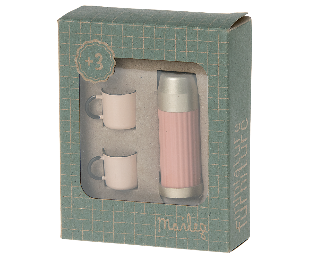 Thermos and Cups - Soft Coral
