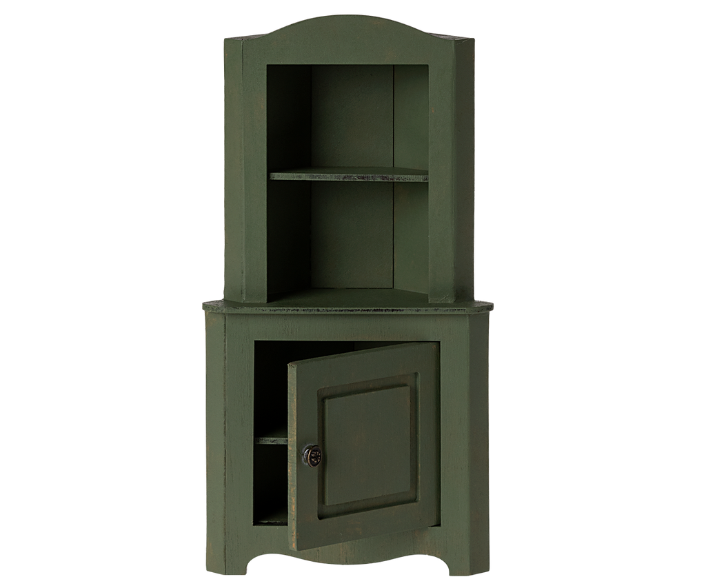 Corner Cabinet, Miniature - Dark Green