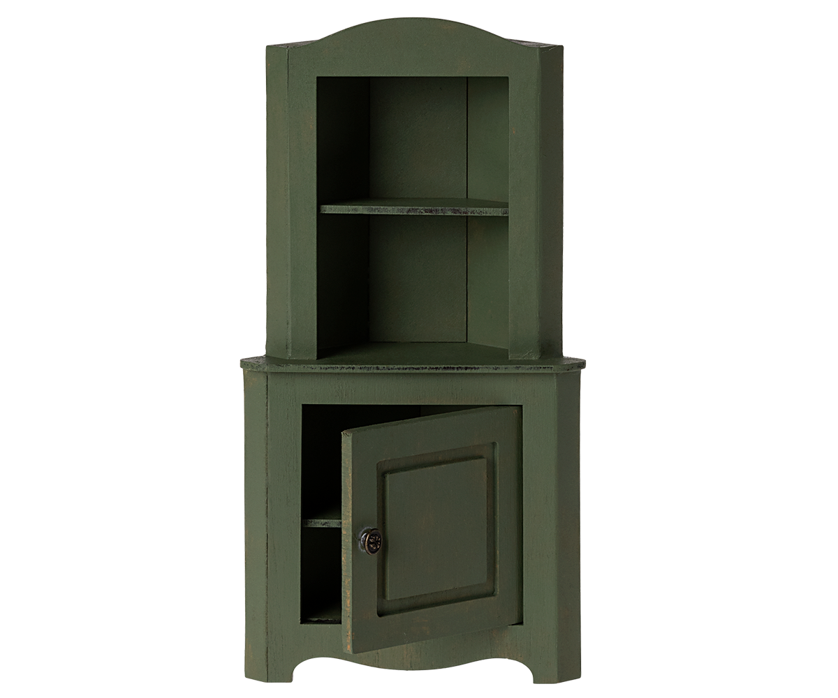 Corner Cabinet, Miniature - Dark Green