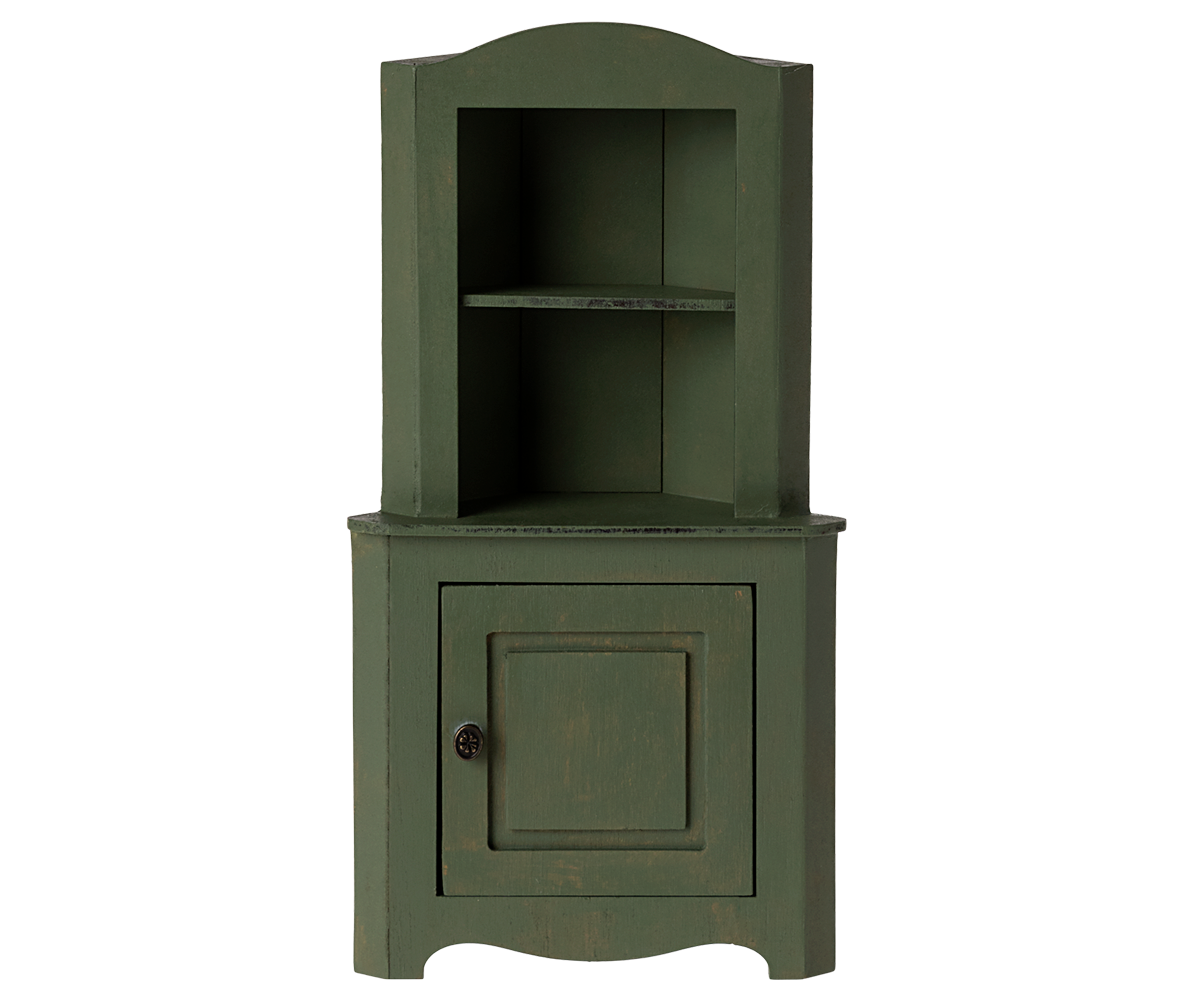 Corner Cabinet, Miniature - Dark Green