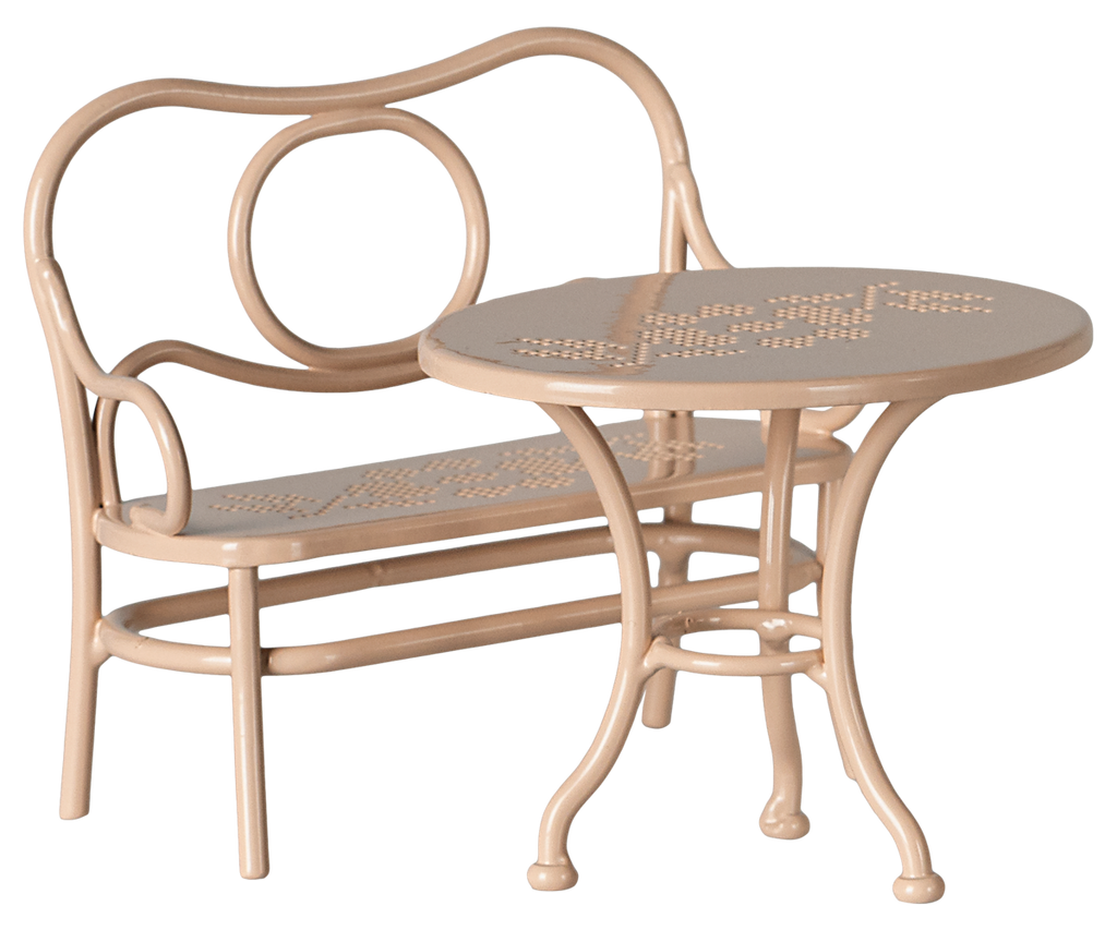 Café set, Mouse, Big - Pale pink
