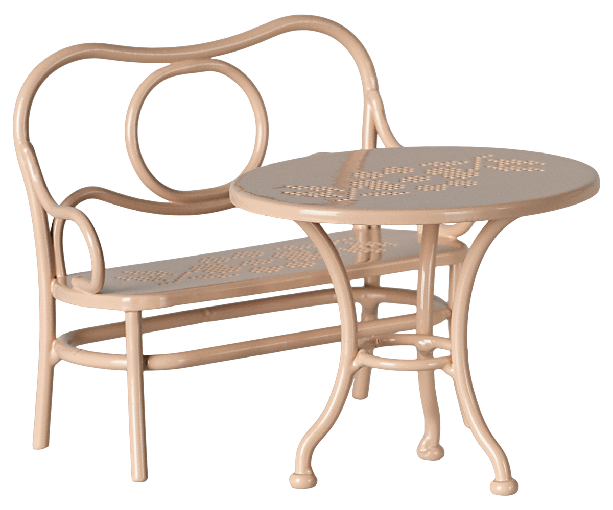 Café set, Mouse, Big - Pale pink