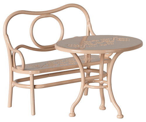 Café set, Mouse, Big - Pale pink