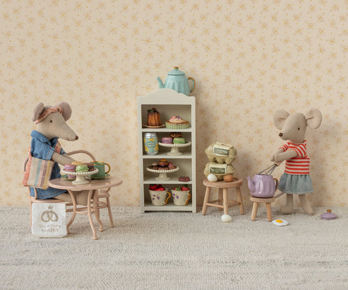 Café set, Mouse, Big - Pale pink