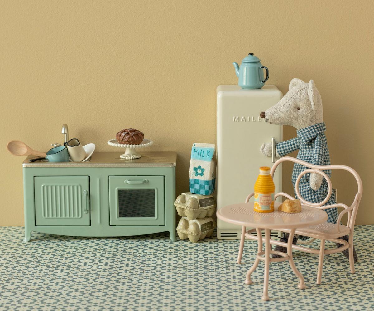 Café set, Mouse, Big - Pale pink