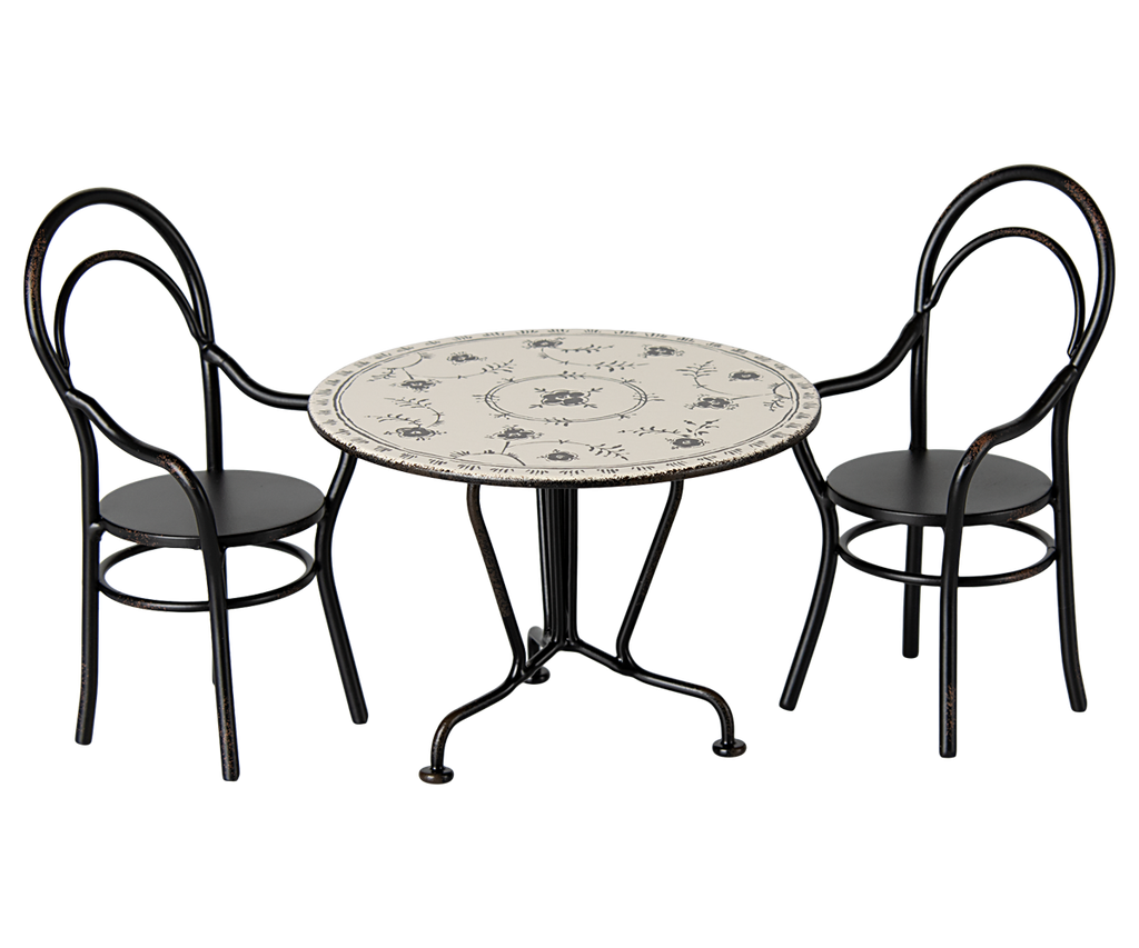 Miniature Dining Table, Set with 2 Chairs