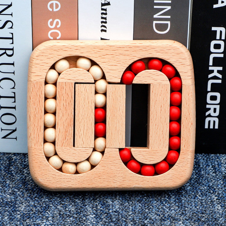 Wooden Beads Puzzle with Colorful Shapes – view 2