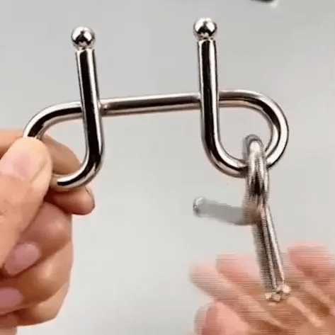 Metal Puzzle Rings Brain Teaser Set – view 5
