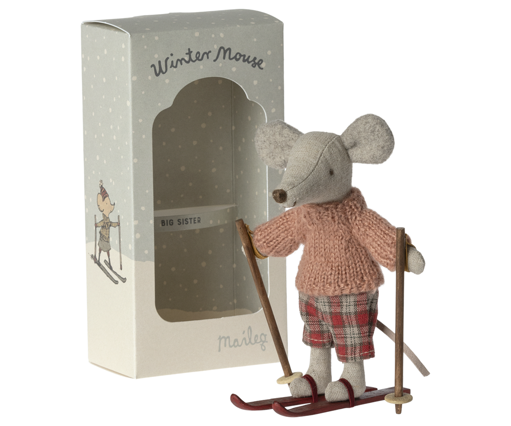 Winter Mouse with Ski Set, Big Sister