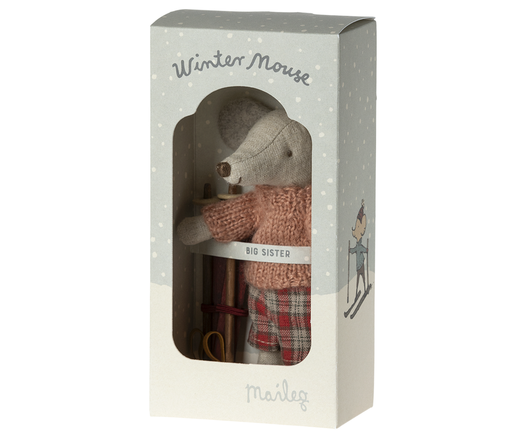 Winter Mouse with Ski Set, Big Sister