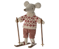 Winter Mouse with Ski Set, Mum