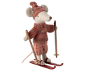 Winter mouse with ski set, Big sister - Rose
