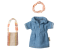 Denim dress and bag, Mum mouse