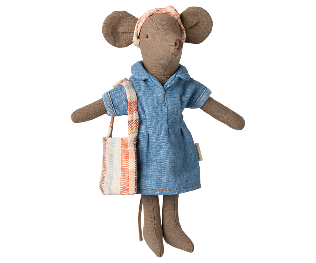 Denim dress and bag, Mum mouse