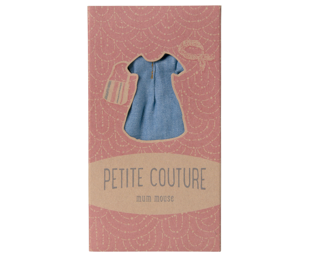 Denim dress and bag, Mum mouse