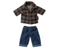 Brown checked shirt and pants, Dad mouse