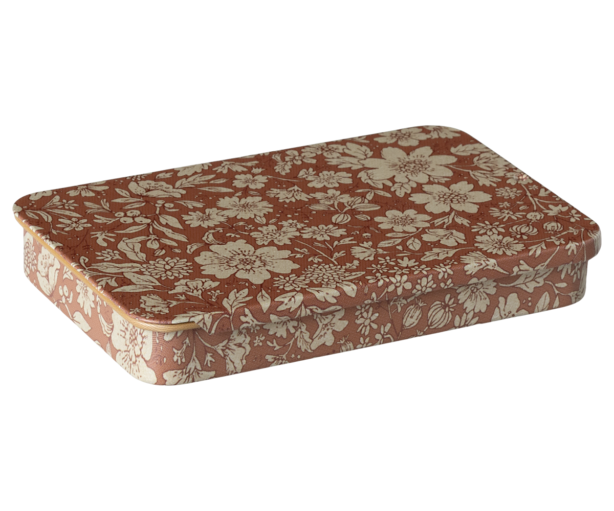 Metal box w. sliding lid, Blossom - Heather