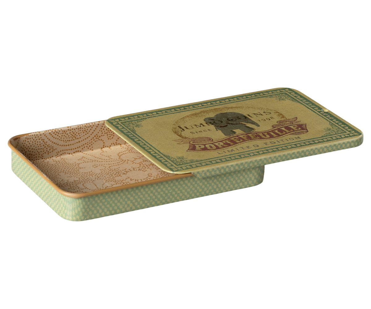 Metal box w. sliding lid, Jumbo coins