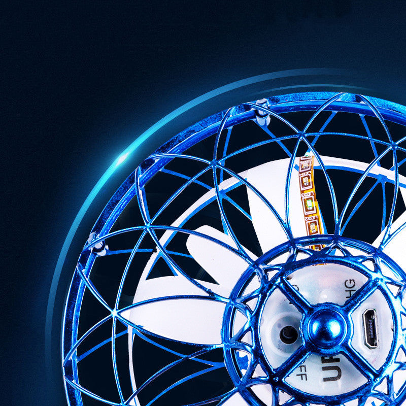Mini Flying UFO Drone - Neon LED, USB Rechargeable – view 5