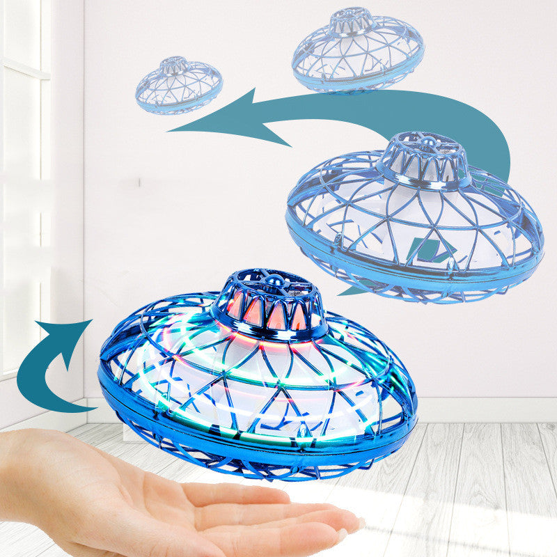 Mini Flying UFO Drone - Neon LED, USB Rechargeable – view 2