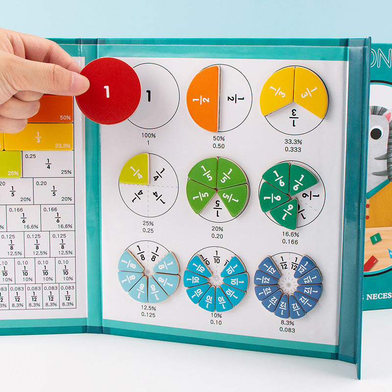 Magnetic Fraction Set for Kids Math Learning – view 4