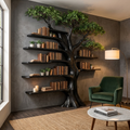Nature Inspired Tree Display Bookcase Living Room