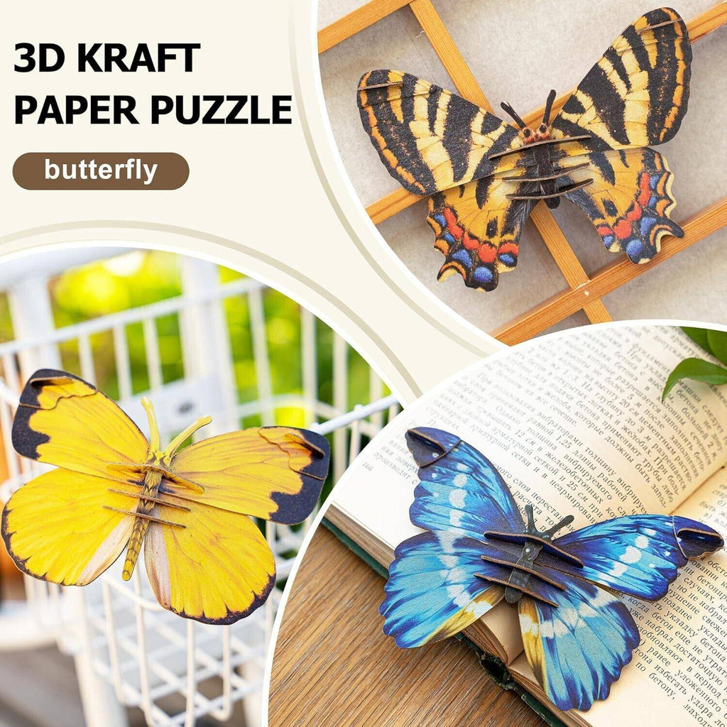 3D Butterfly Paper Puzzle Craft Kit, Ages 7+ – view 3