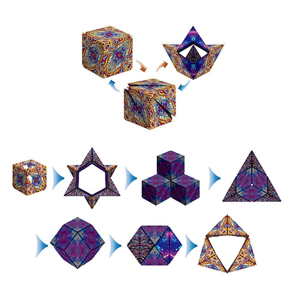 Magnetic Puzzle Cube Fidget Toy, 70+ Shapes – view 5