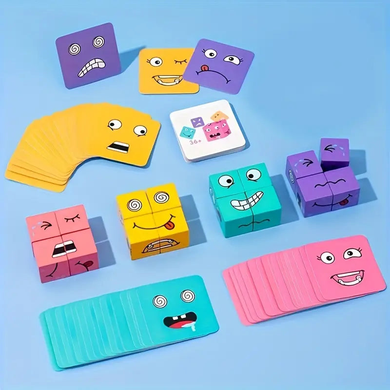 Face Matching Cube Game with Expression Cards for Family Game Night – view 4