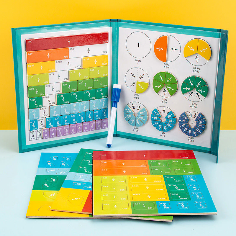 Magnetic Fraction Set for Kids Math Learning – view 2