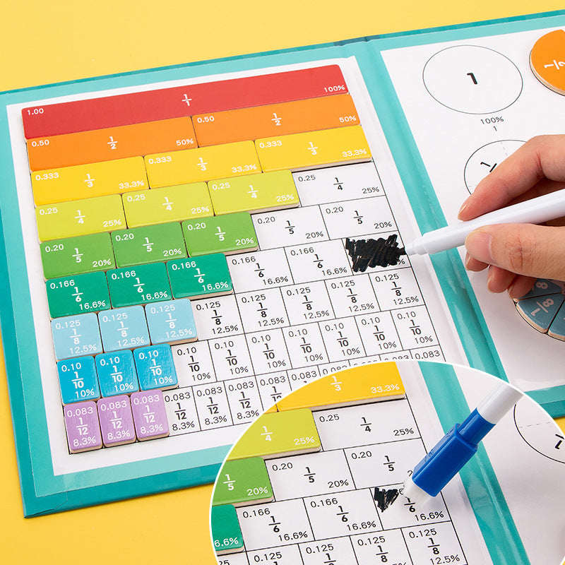 Magnetic Fraction Set for Kids Math Learning – view 5