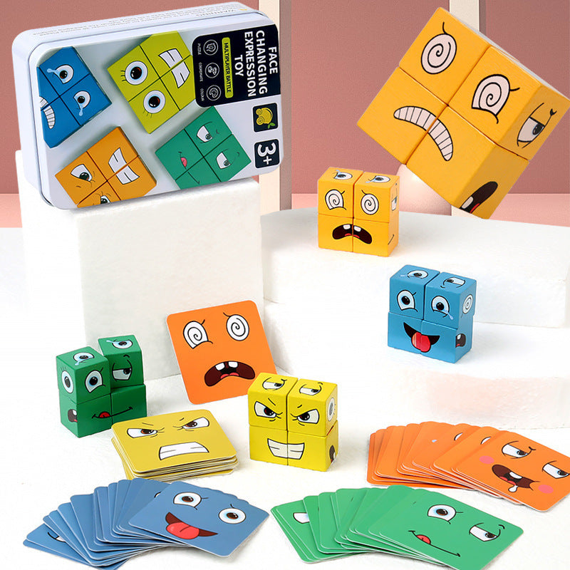 Face Matching Cube Game with Expression Cards for Family Game Night – view 2