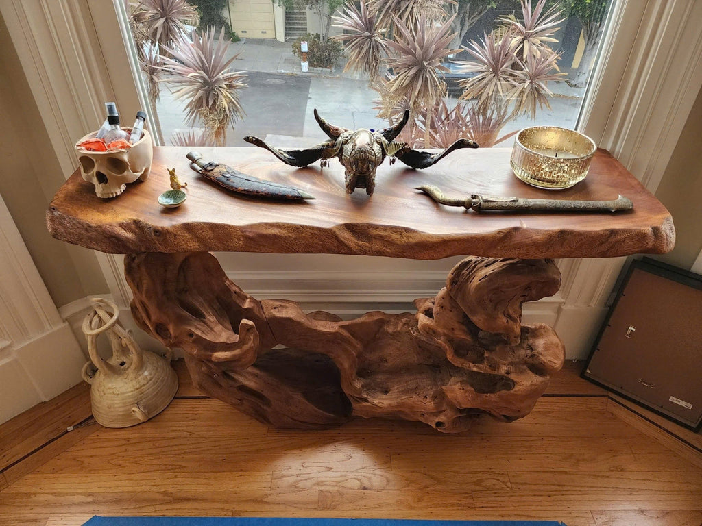 Narrow Console Table Solid Wood