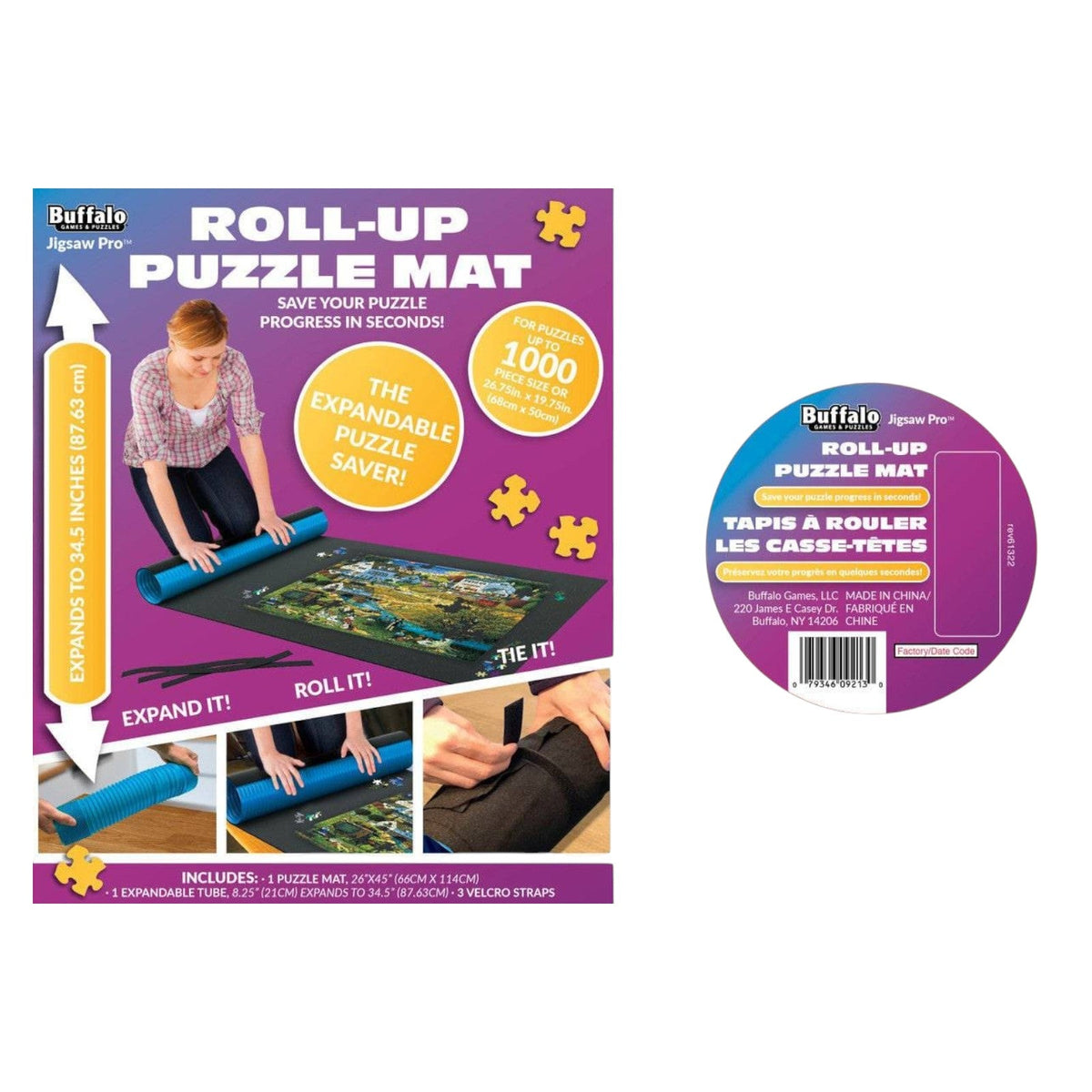 Roll-Up Jigsaw Puzzle Mat, Fits 1500 Pieces – view 2