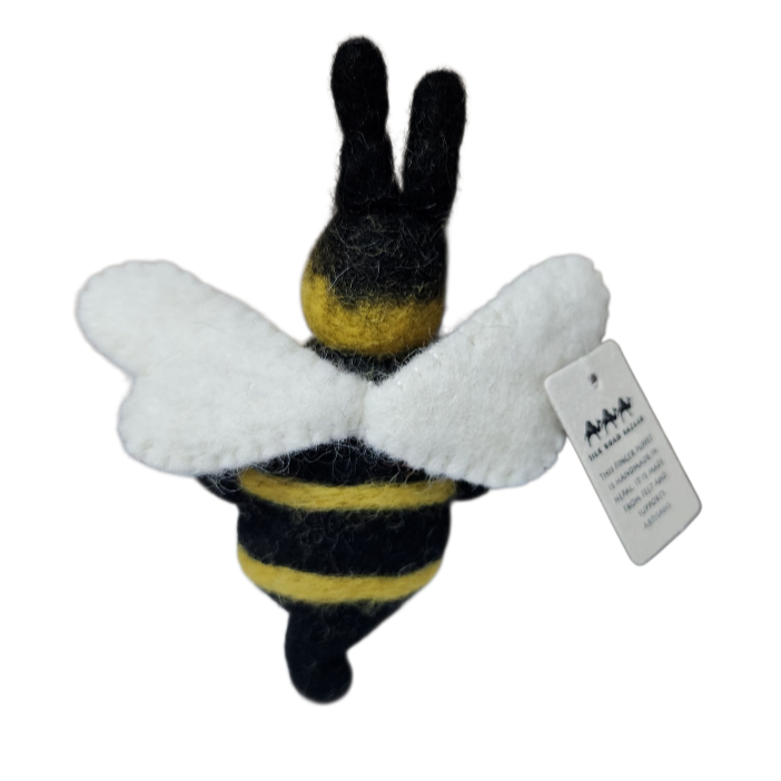 Bumblebee Felt Finger Puppet, Handcrafted – view 4