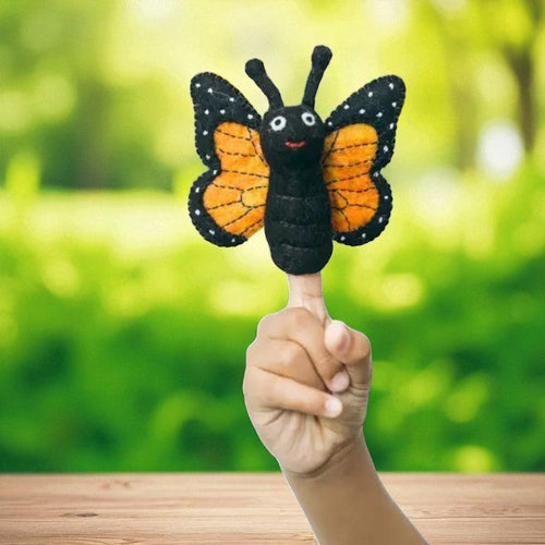 Butterfly Felt Finger Puppet, Handcrafted
