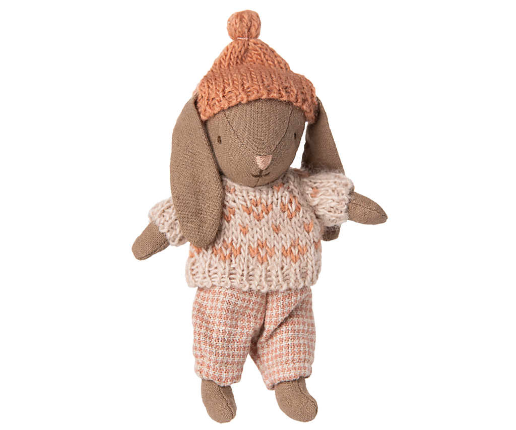 Winter bunny, Micro - Brown - Rose