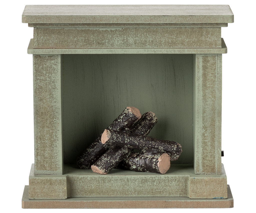 Fireplace, Miniature - Dusty green