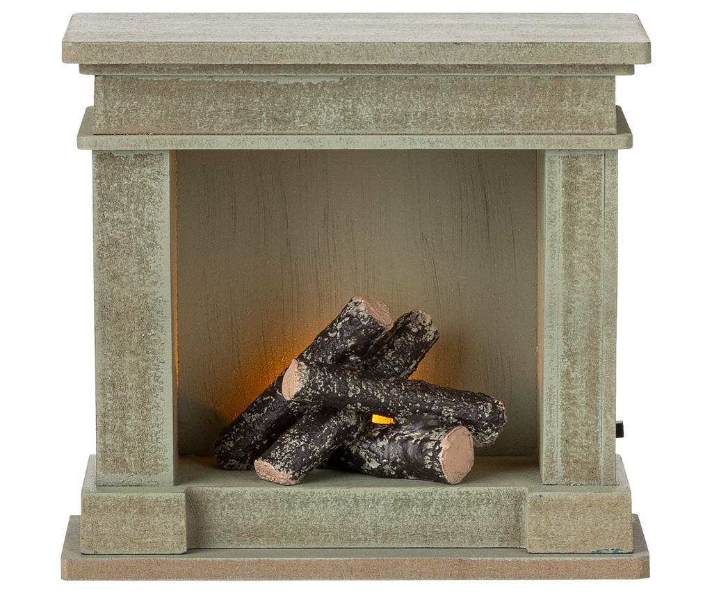 Fireplace, Miniature - Dusty green