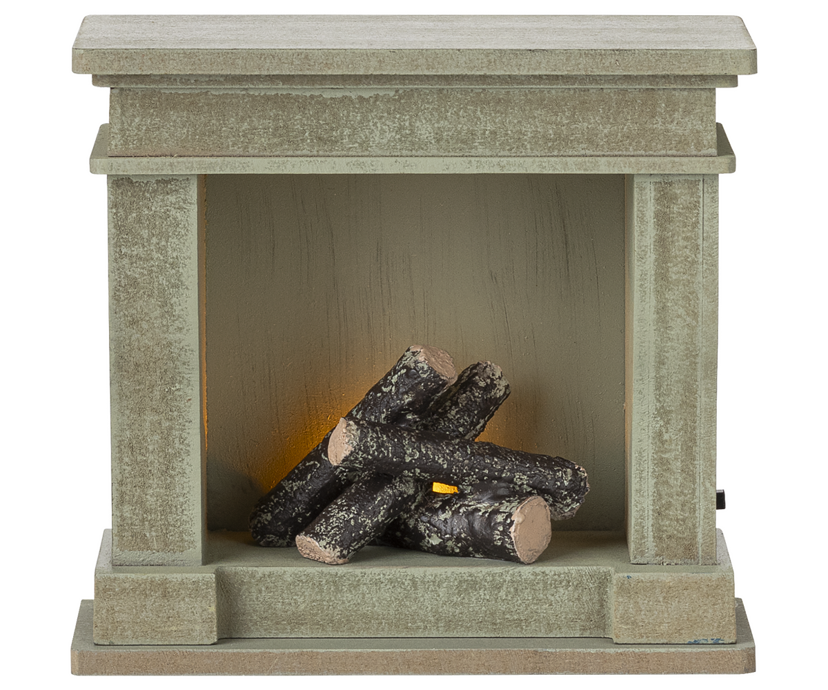 Fireplace, Miniature - Dusty green