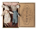 Grandma and grandpa mice in cigarbox