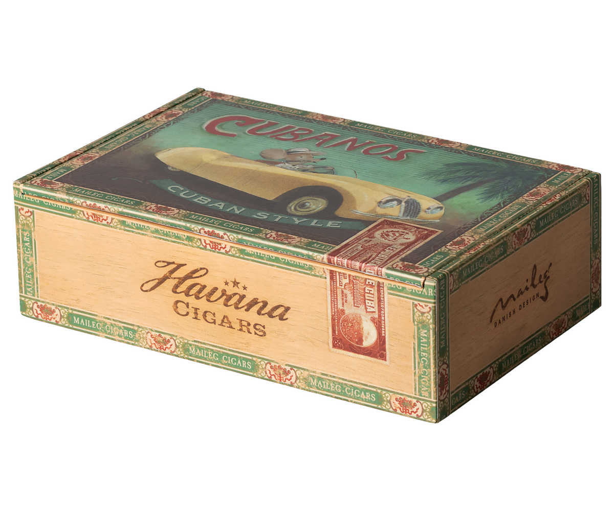 Grandma and grandpa mice in cigarbox