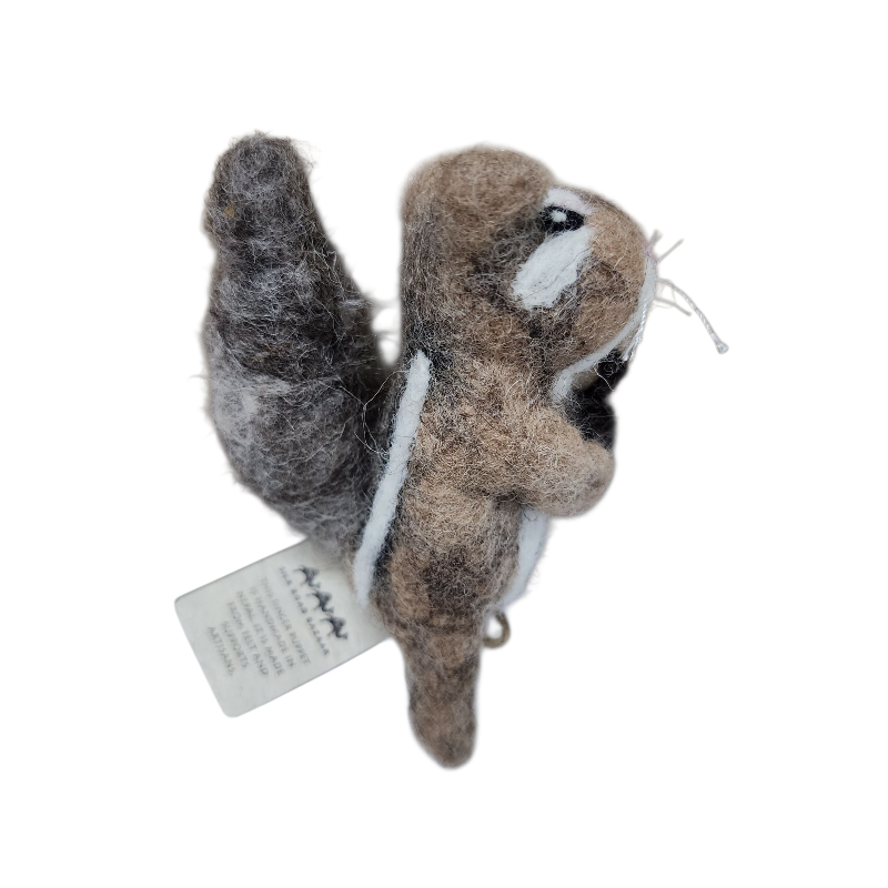 Chipmunk Felt Finger Puppet, Handcrafted – view 4