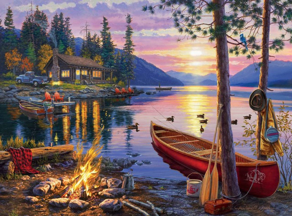 Canoe Lake 1000 Piece Jigsaw Puzzle – view 2