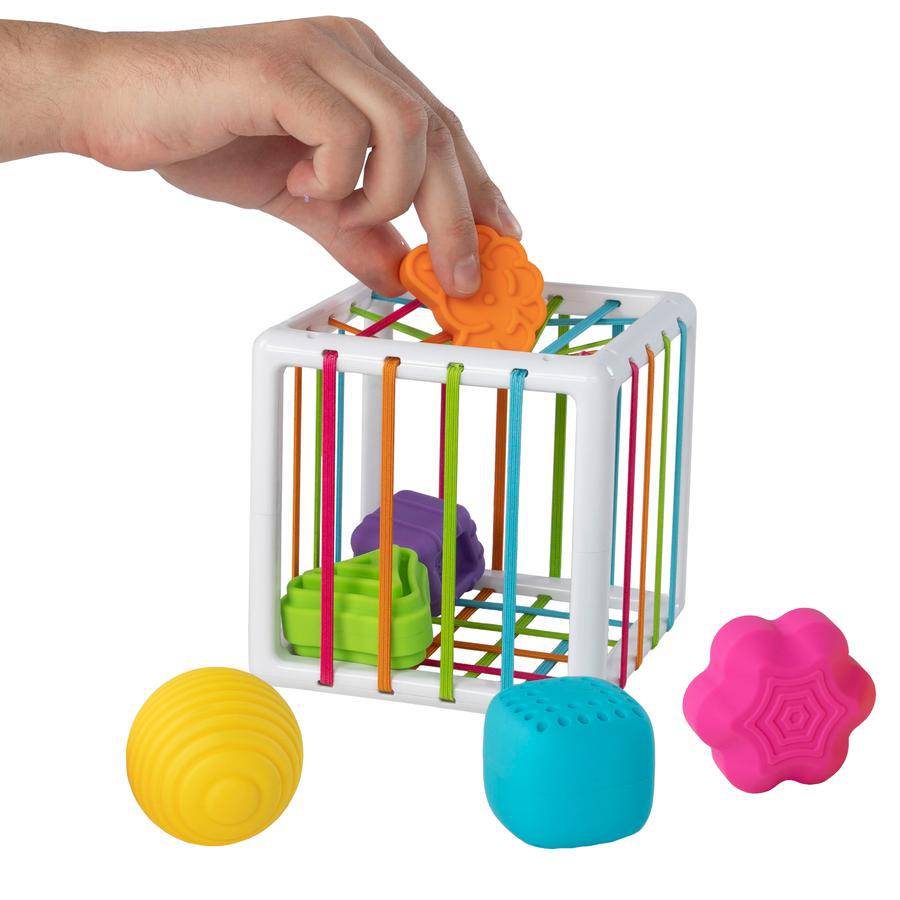 Shape Sorting Cube with Stretchy Bands for Toddlers – view 3